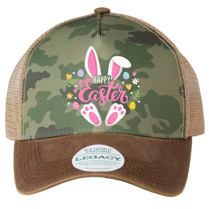 Happy Easter Bunny Easter Egg Hunt Squad Easter  Family Legacy Tie Dye Trucker Hat