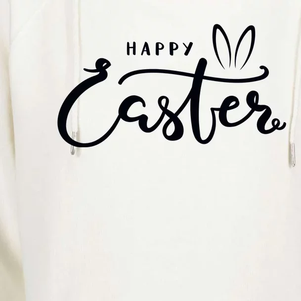 Happy Easter Bunny Ears Womens Funnel Neck Pullover Hood