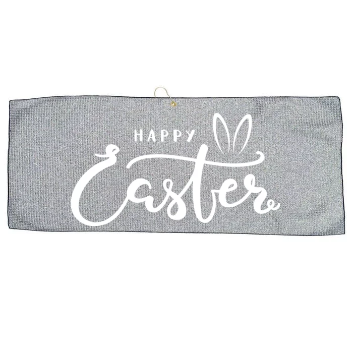 Happy Easter Bunny Ears Large Microfiber Waffle Golf Towel