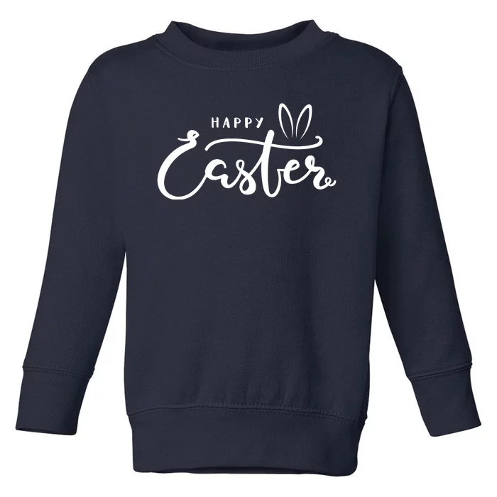 Happy Easter Bunny Ears Toddler Sweatshirt