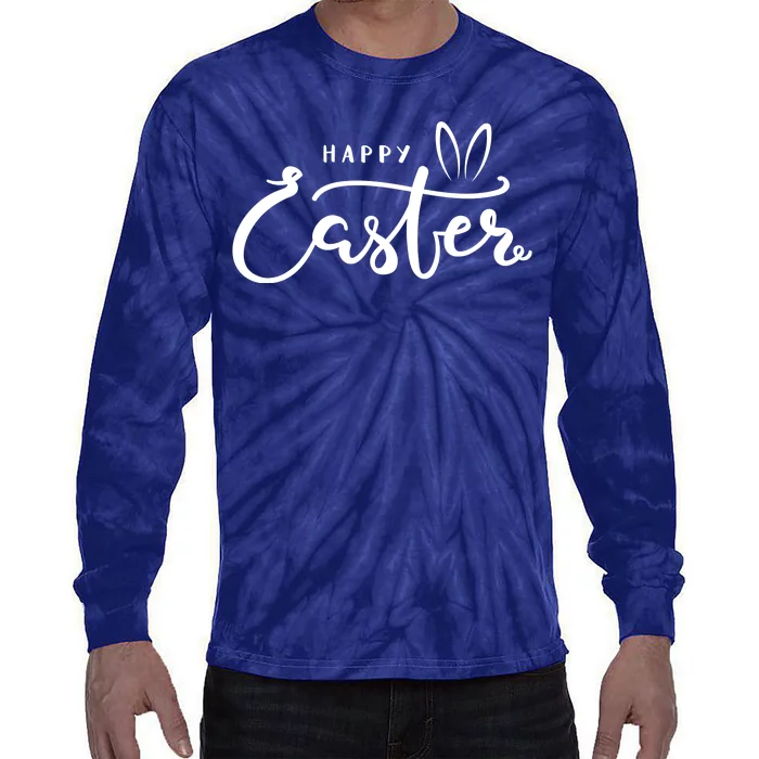 Happy Easter Bunny Ears Tie-Dye Long Sleeve Shirt