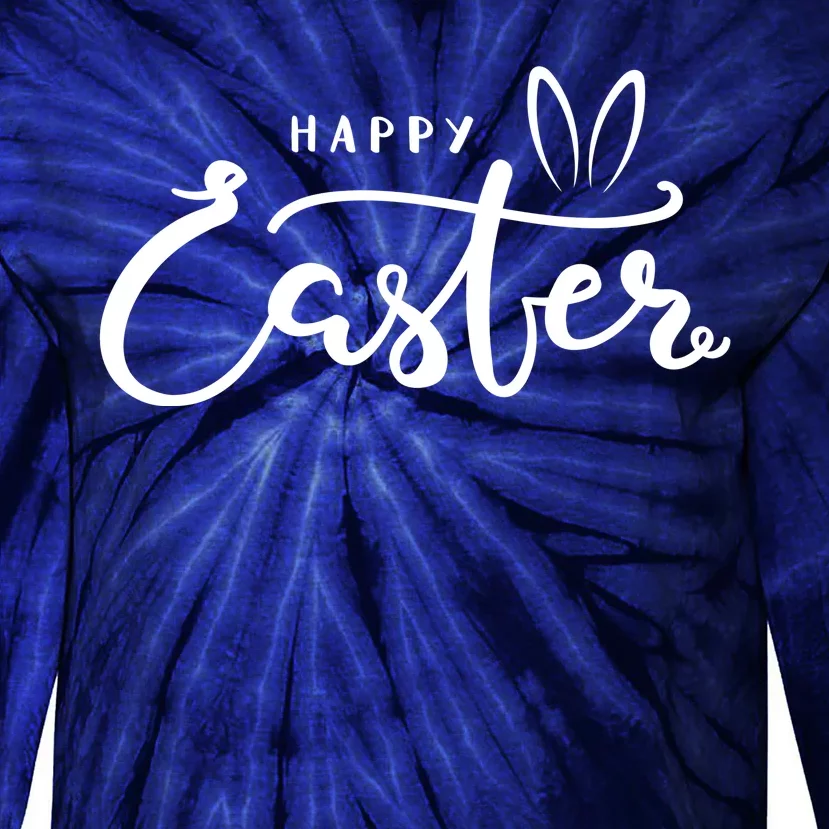 Happy Easter Bunny Ears Tie-Dye Long Sleeve Shirt