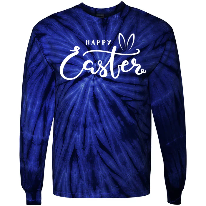 Happy Easter Bunny Ears Tie-Dye Long Sleeve Shirt