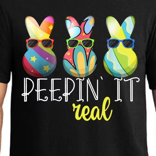 Happy Easter Bunny Egg Hunt Funny Easter Day Peepin' It Real Pajama Set