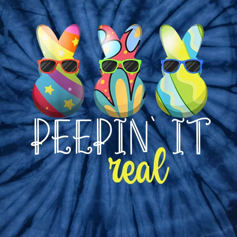 Happy Easter Bunny Egg Hunt Funny Easter Day Peepin' It Real Tie-Dye T-Shirt