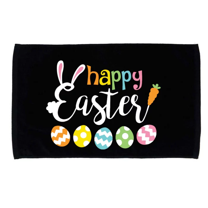 Happy Easter Bunny Rabbit Face Funny Easter Day Microfiber Hand Towel