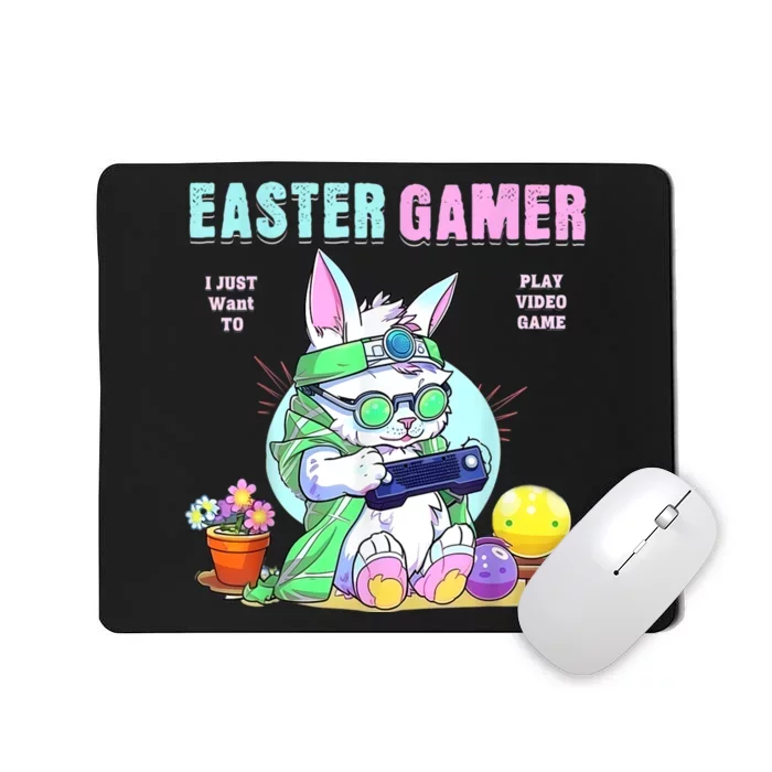 Happy Easter Bunny Funny Gamer Video Game Mousepad