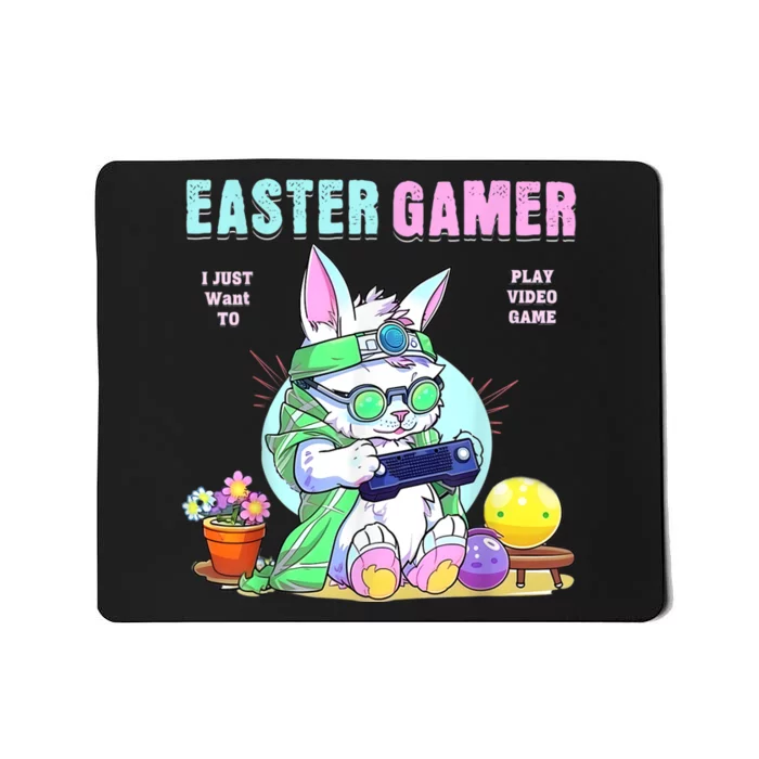 Happy Easter Bunny Funny Gamer Video Game Mousepad