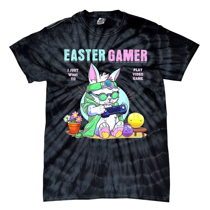 Happy Easter Bunny Funny Gamer Video Game Tie-Dye T-Shirt