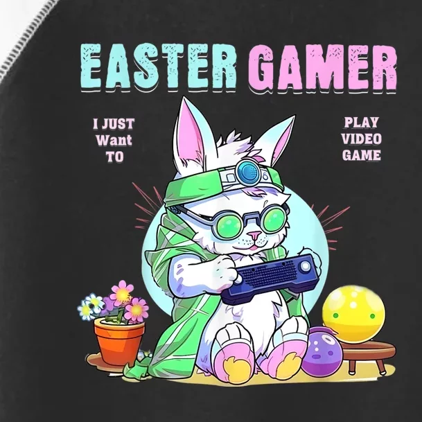 Happy Easter Bunny Funny Gamer Video Game Toddler Fine Jersey T-Shirt