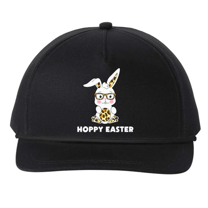 Hoppy Easter Bunny Cute Holiday Snapback Five-Panel Rope Hat