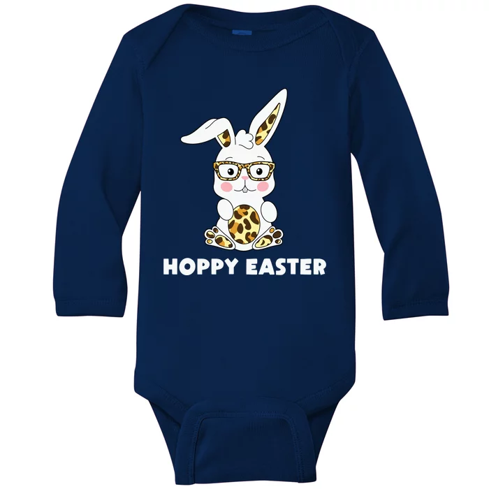 Hoppy Easter Bunny Cute Holiday Baby Long Sleeve Bodysuit