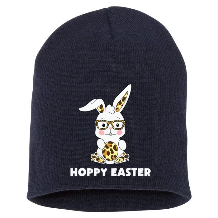 Hoppy Easter Bunny Cute Holiday Short Acrylic Beanie