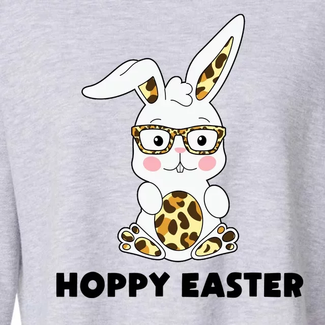 Hoppy Easter Bunny Cute Holiday Cropped Pullover Crew