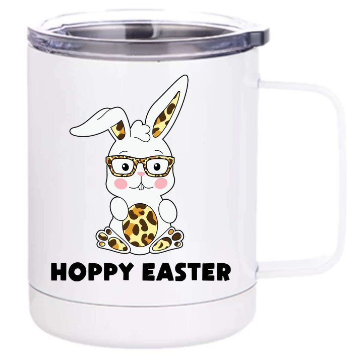 Hoppy Easter Bunny Cute Holiday Front & Back 12oz Stainless Steel Tumbler Cup