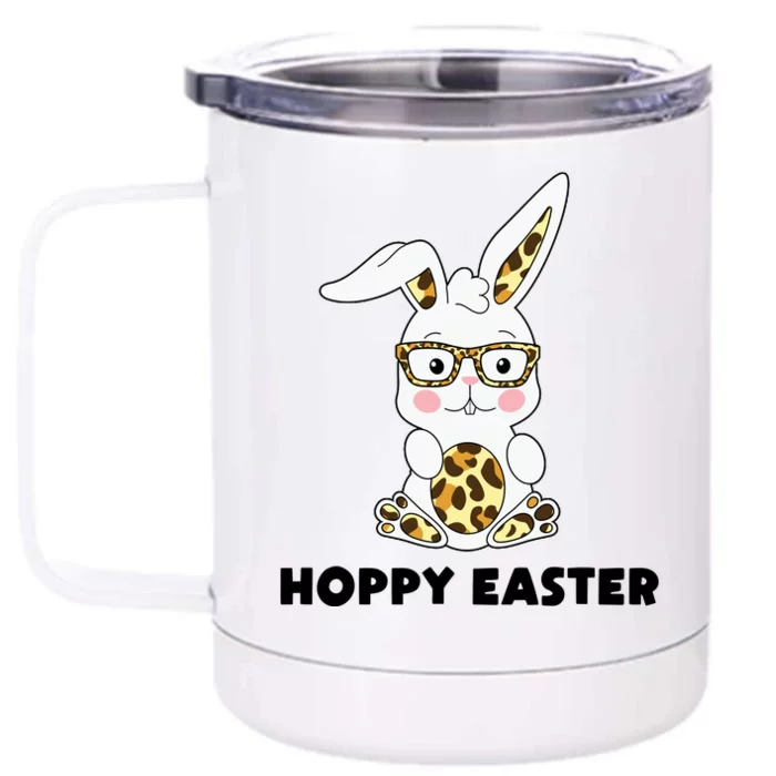 Hoppy Easter Bunny Cute Holiday Front & Back 12oz Stainless Steel Tumbler Cup