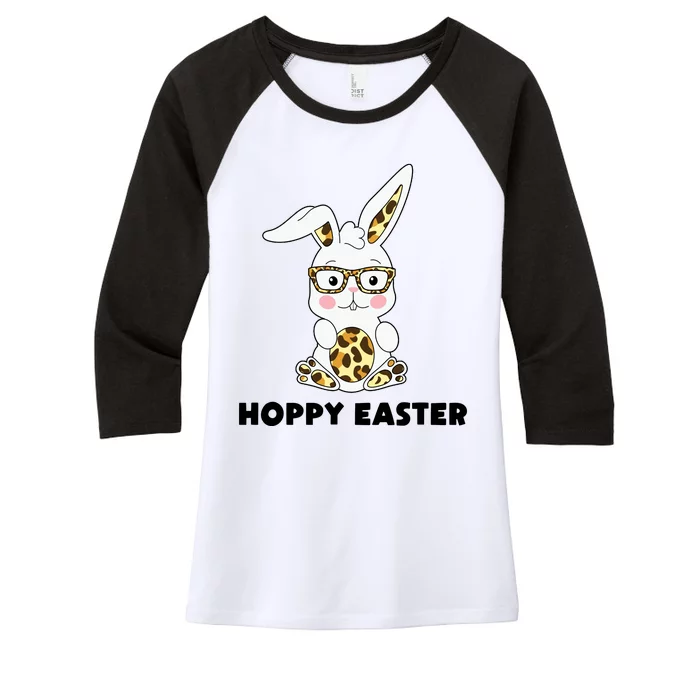 Hoppy Easter Bunny Cute Holiday Women's Tri-Blend 3/4-Sleeve Raglan Shirt