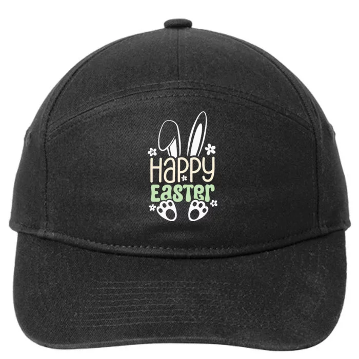 Happy Easter Bunny Cute Easter Design 7-Panel Snapback Hat