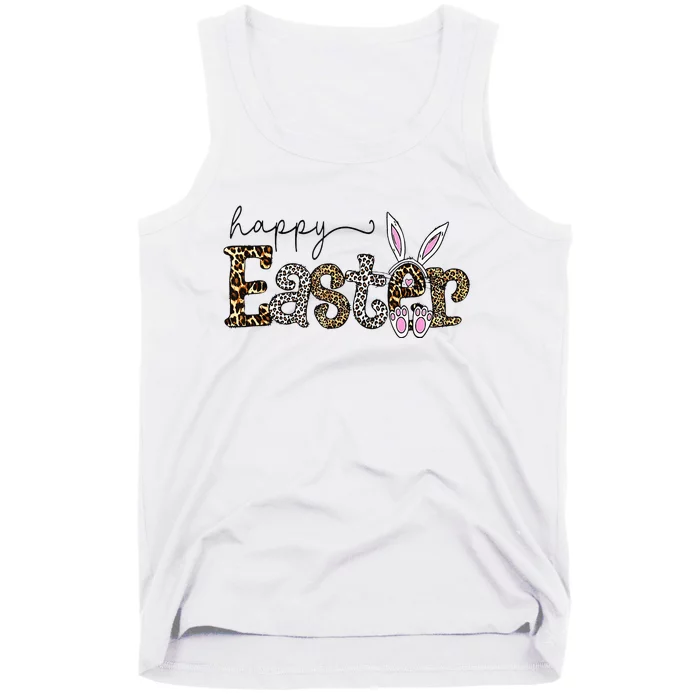 Happy Easter Bunny Rabbit Face Funny Easter Day Tank Top