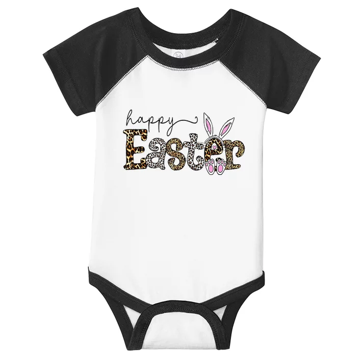 Happy Easter Bunny Rabbit Face Funny Easter Day Infant Baby Jersey Bodysuit