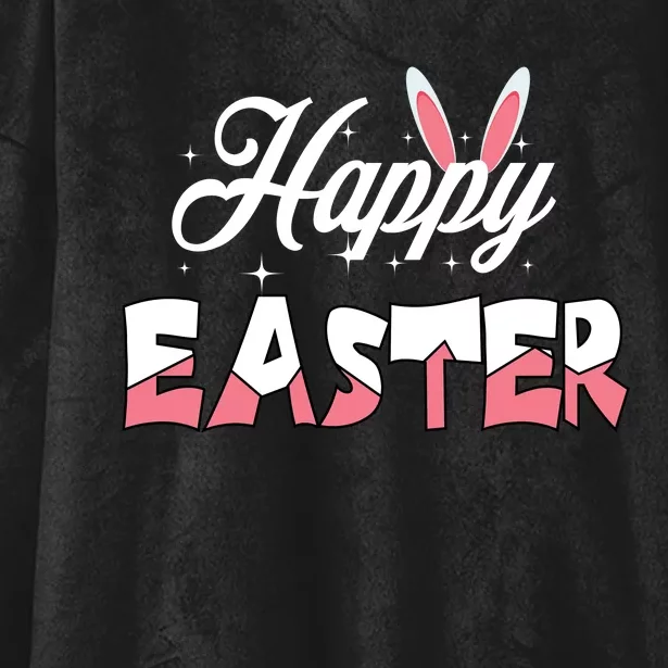 Happy Easter Bunny Easter Egg Hunt Squad Easter Day Hooded Wearable Blanket