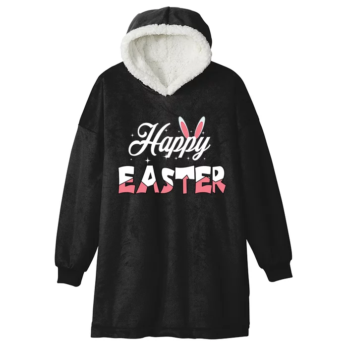 Happy Easter Bunny Easter Egg Hunt Squad Easter Day Hooded Wearable Blanket