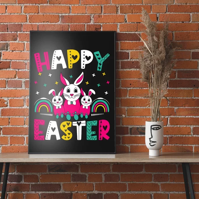 Happy Easter Bunny Easter Egg Hunt Squad Easter Day Poster