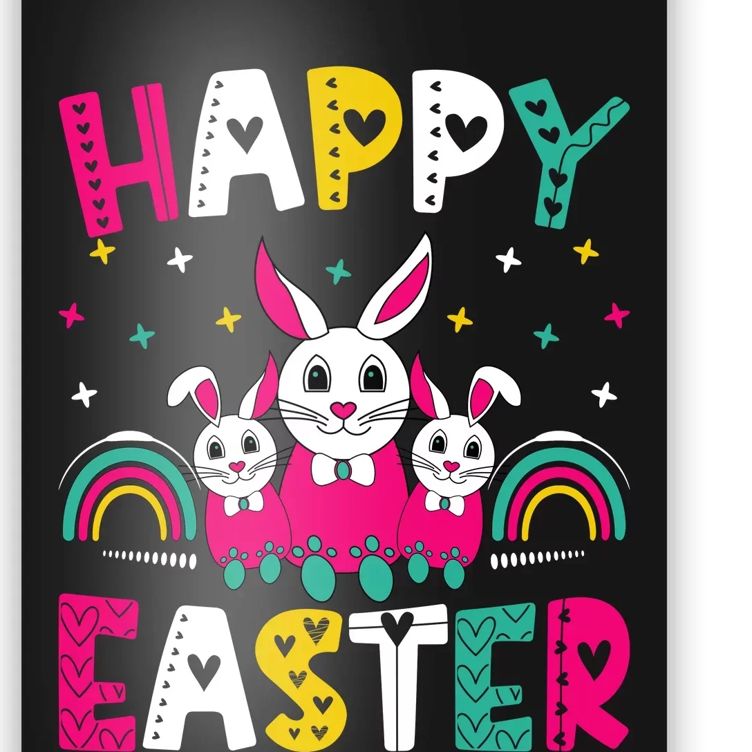 Happy Easter Bunny Easter Egg Hunt Squad Easter Day Poster