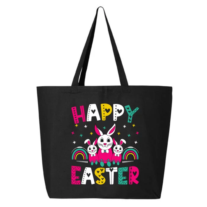 Happy Easter Bunny Easter Egg Hunt Squad Easter Day 25L Jumbo Tote