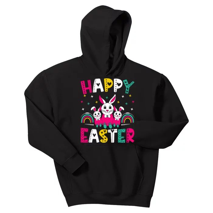 Happy Easter Bunny Easter Egg Hunt Squad Easter Day Kids Hoodie