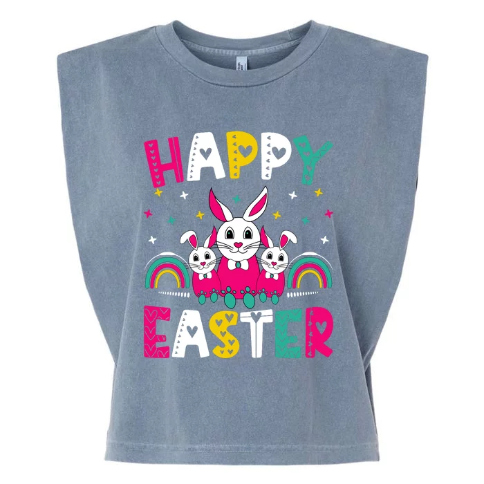 Happy Easter Bunny Easter Egg Hunt Squad Easter Day Garment-Dyed Women's Muscle Tee