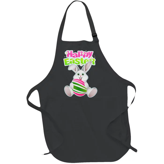 Happy Easter Bunny Rabbit Face Funny Easter Day Full-Length Apron With Pocket