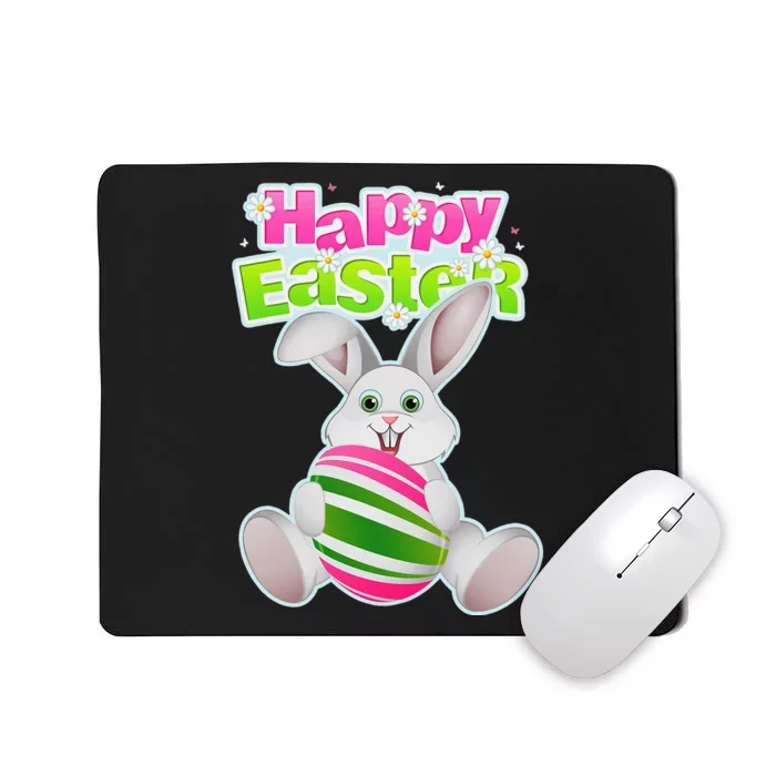 Happy Easter Bunny Rabbit Face Funny Easter Day Mousepad