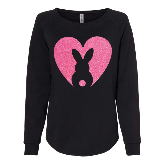 Heart Easter Bunny Womens California Wash Sweatshirt