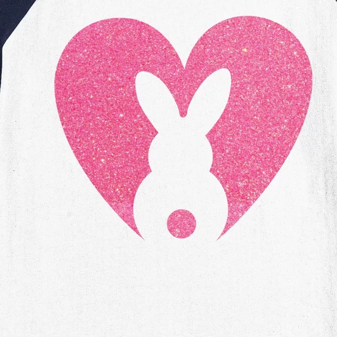 Heart Easter Bunny Baseball Sleeve Shirt