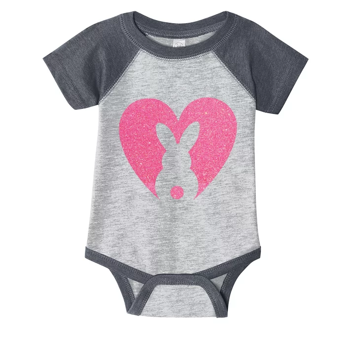 Heart Easter Bunny Infant Baby Jersey Bodysuit