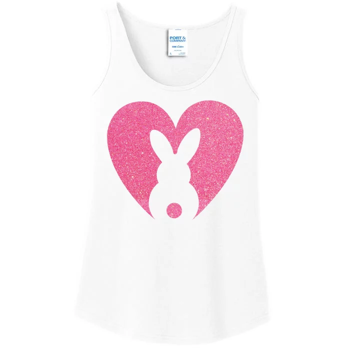 Heart Easter Bunny Ladies Essential Tank