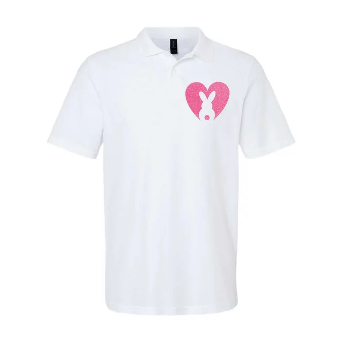 Heart Easter Bunny Softstyle Adult Sport Polo