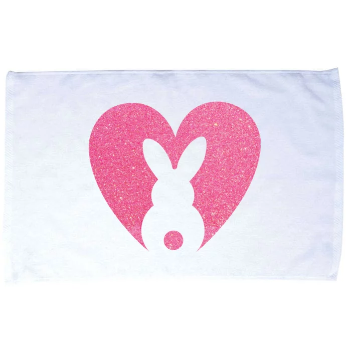 Heart Easter Bunny Microfiber Hand Towel