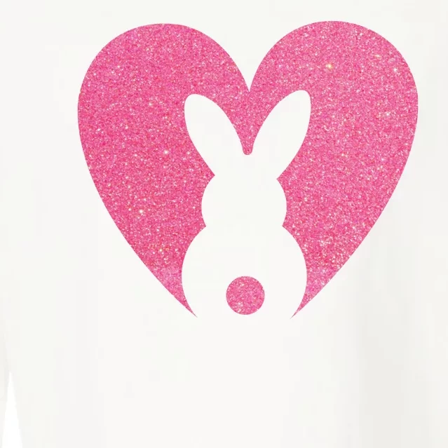 Heart Easter Bunny Cropped Pullover Crew