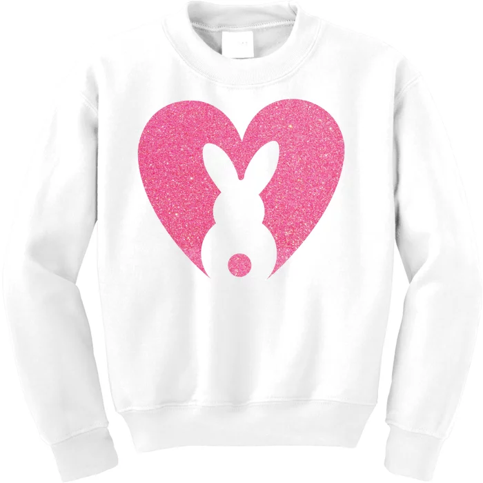 Heart Easter Bunny Kids Sweatshirt