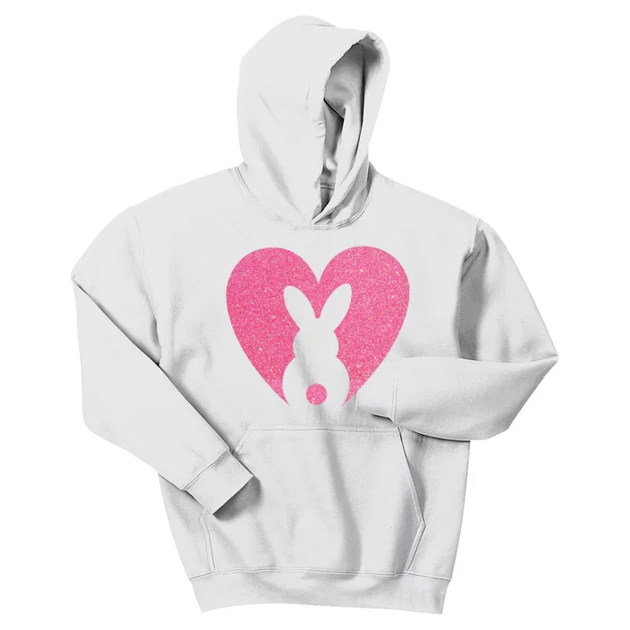 Heart Easter Bunny Kids Hoodie