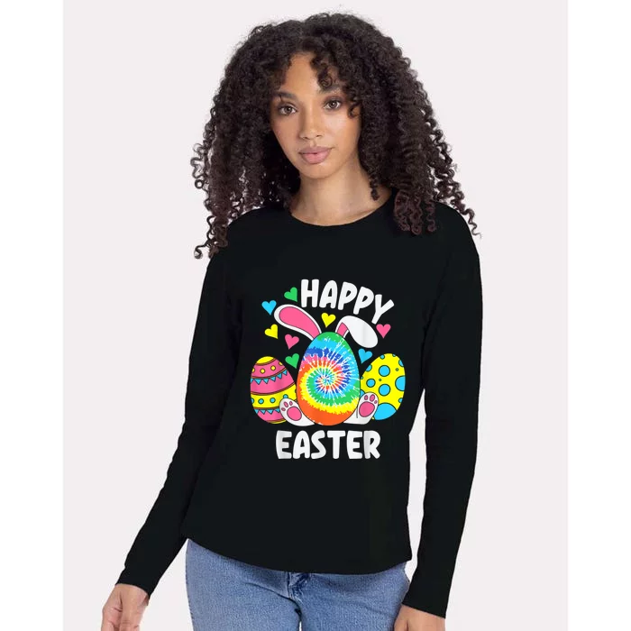 Happy Easter Bunny Rabbit Funny Easter Egg Womens Cotton Relaxed Long Sleeve T-Shirt