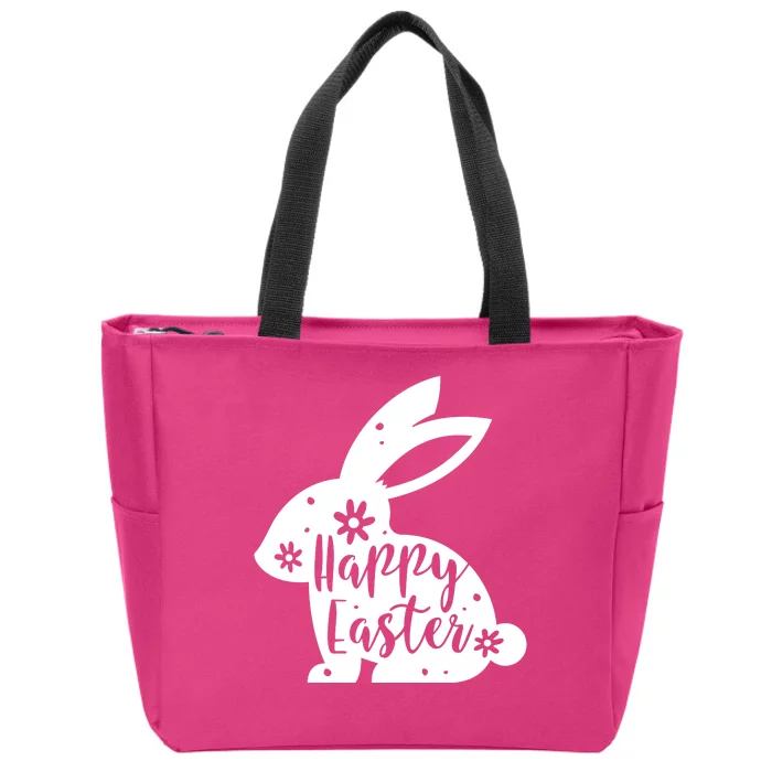 Happy Easter Bunny Gift Zip Tote Bag