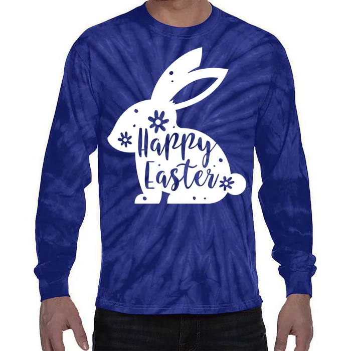 Happy Easter Bunny Gift Tie-Dye Long Sleeve Shirt