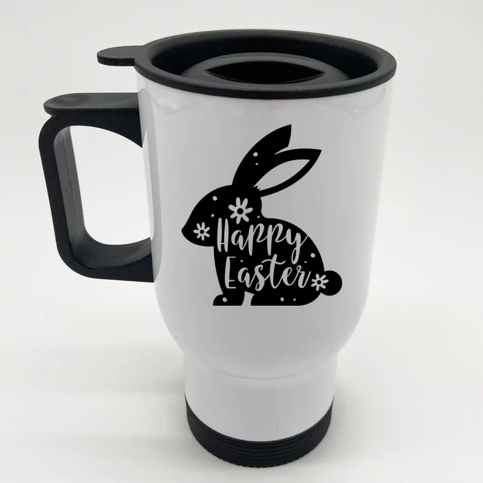 Happy Easter Bunny Gift Front & Back Stainless Steel Travel Mug