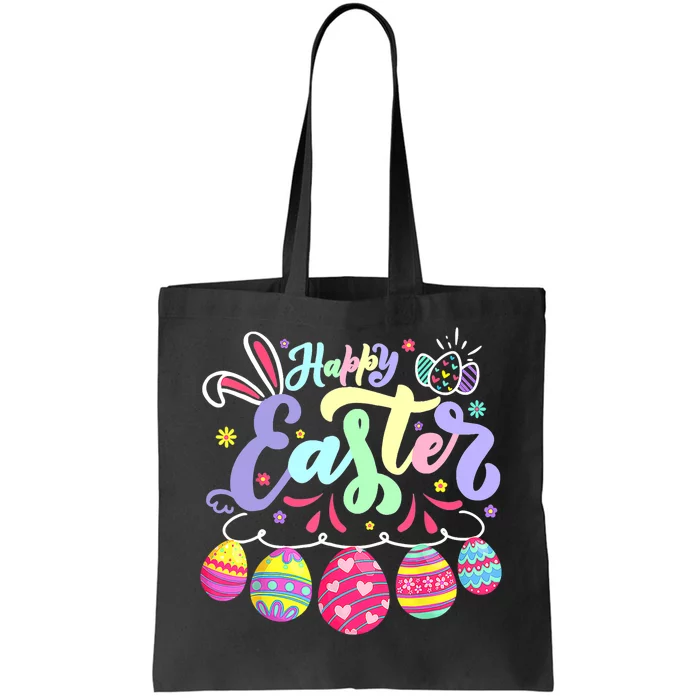 Happy Easter Bunny Spring Easter Egg Hunt Easter Tote Bag