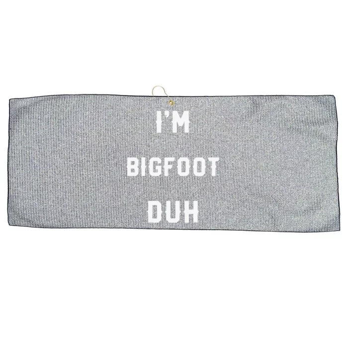 Halloween Easy Bigfoot Costume Im Bigfoot Duh Large Microfiber Waffle Golf Towel