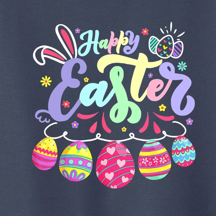 Happy Easter Bunny Spring Easter Egg Hunt Easter Toddler T-Shirt