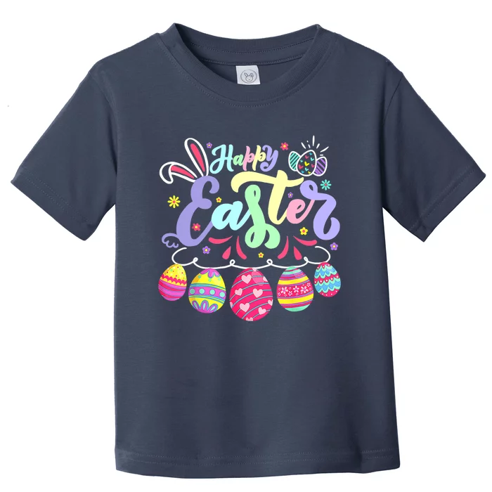 Happy Easter Bunny Spring Easter Egg Hunt Easter Toddler T-Shirt